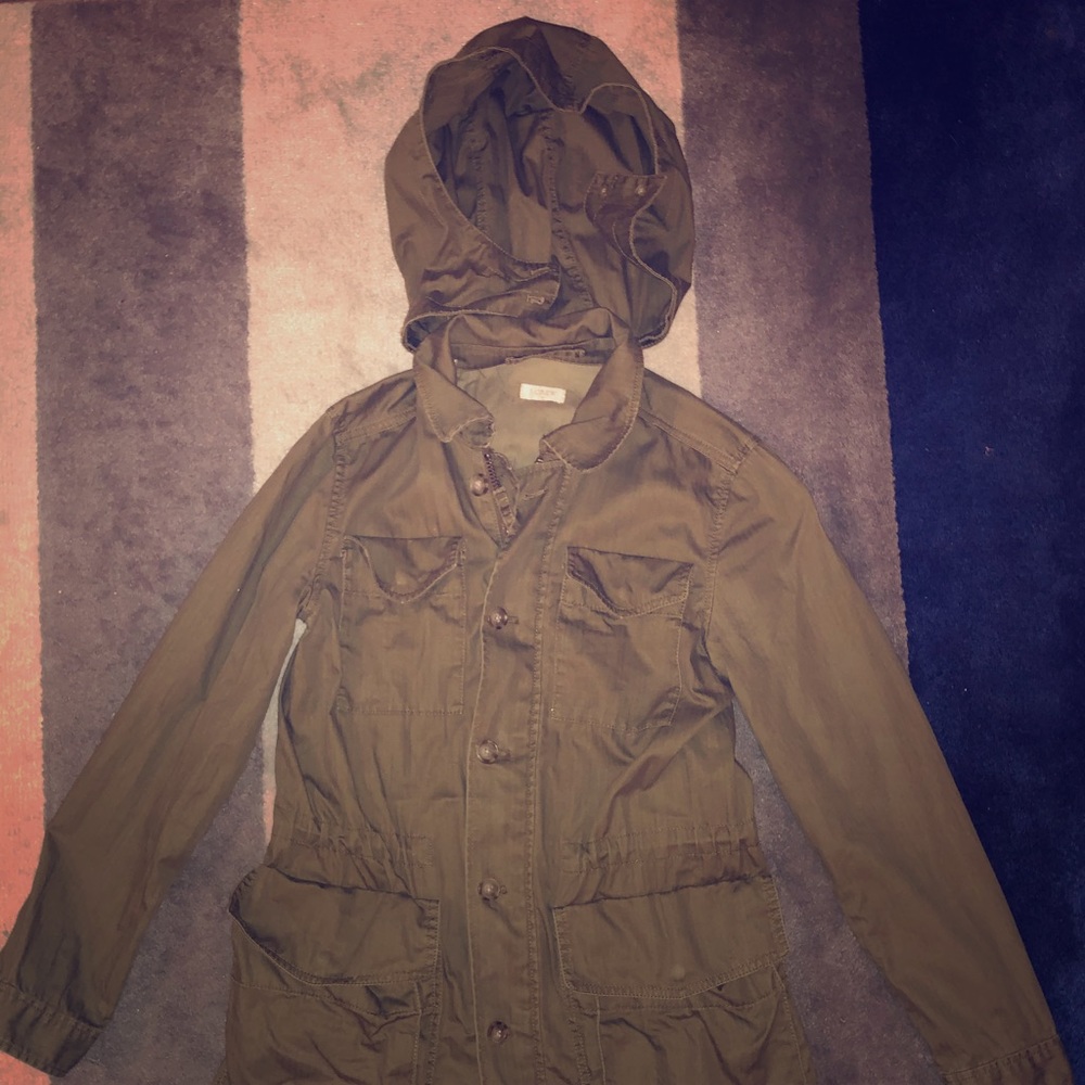 J. CREW army green utility jacket size S